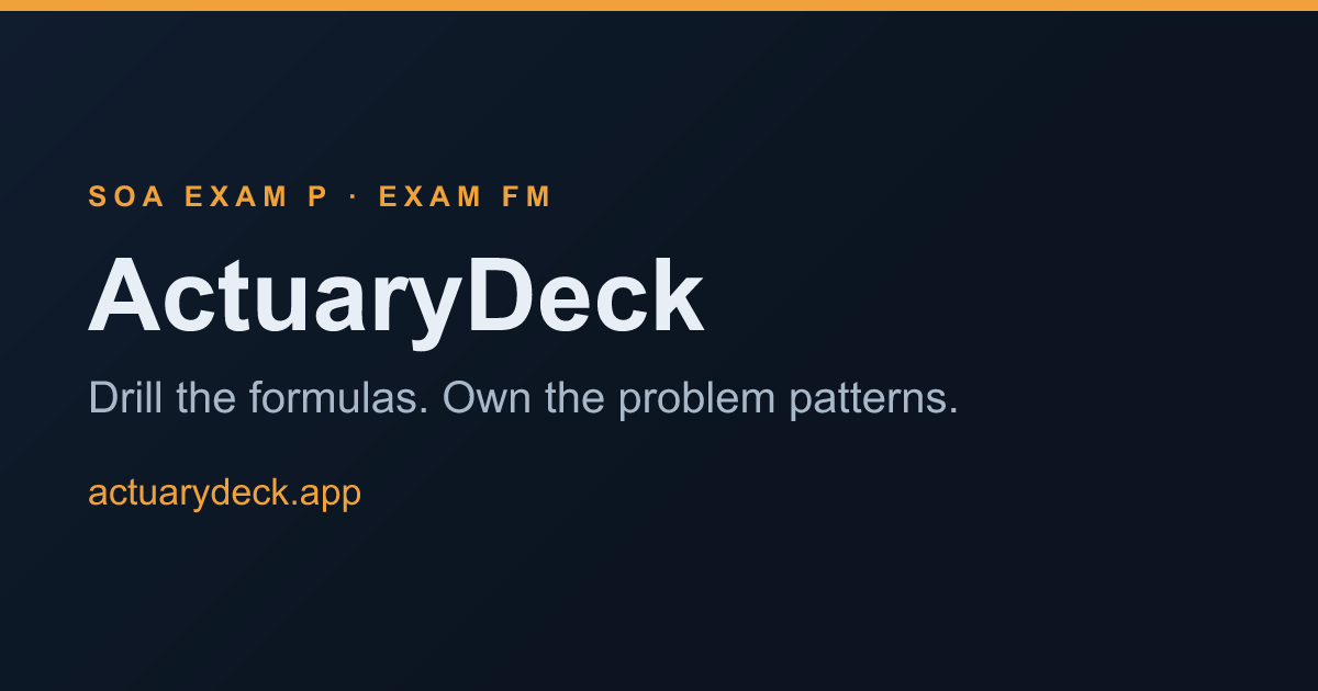 Today's free round · ActuaryDeck
